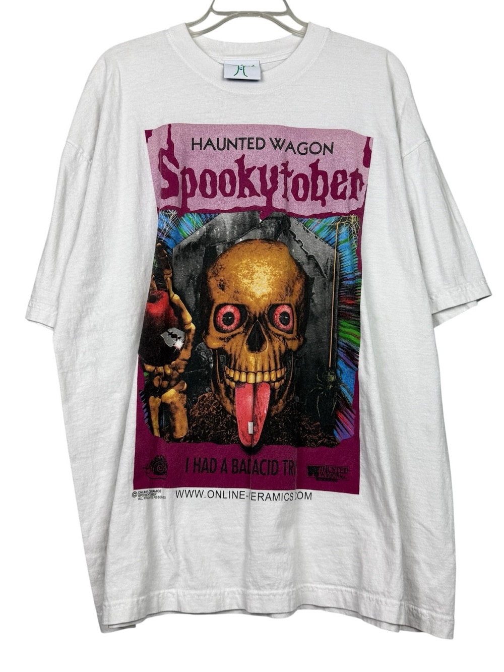 Online Ceramics Spookytober Halloween Skeleton Graphic Tee